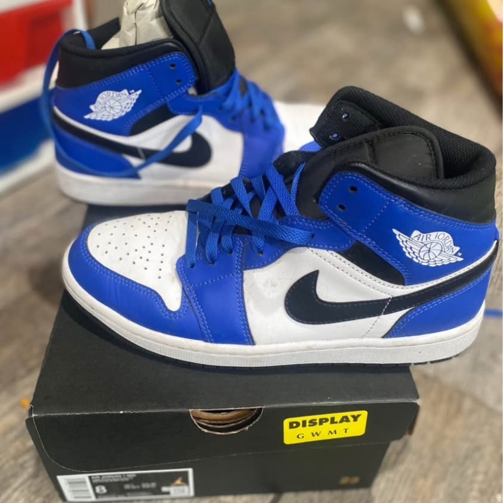 Nike Blue and Black High-Top Sneakers